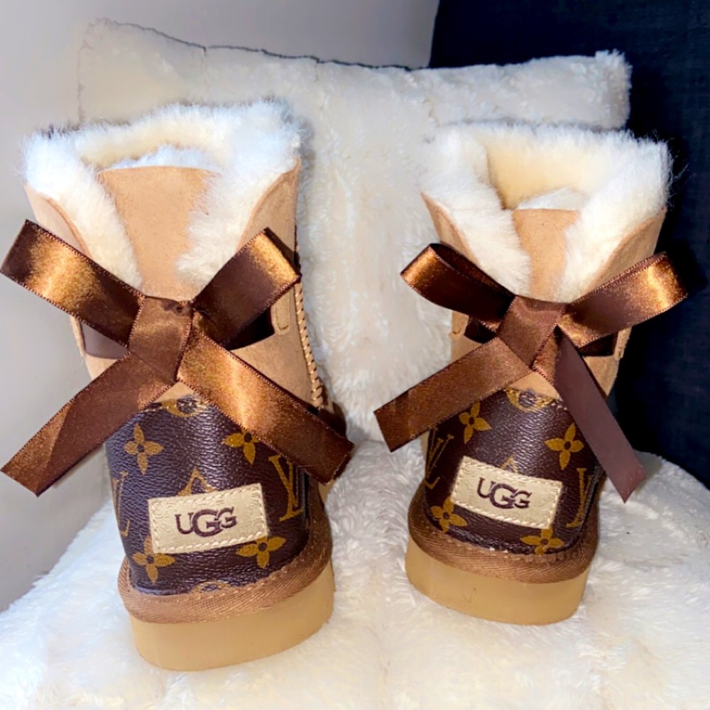 Ugg Boots with LV Print